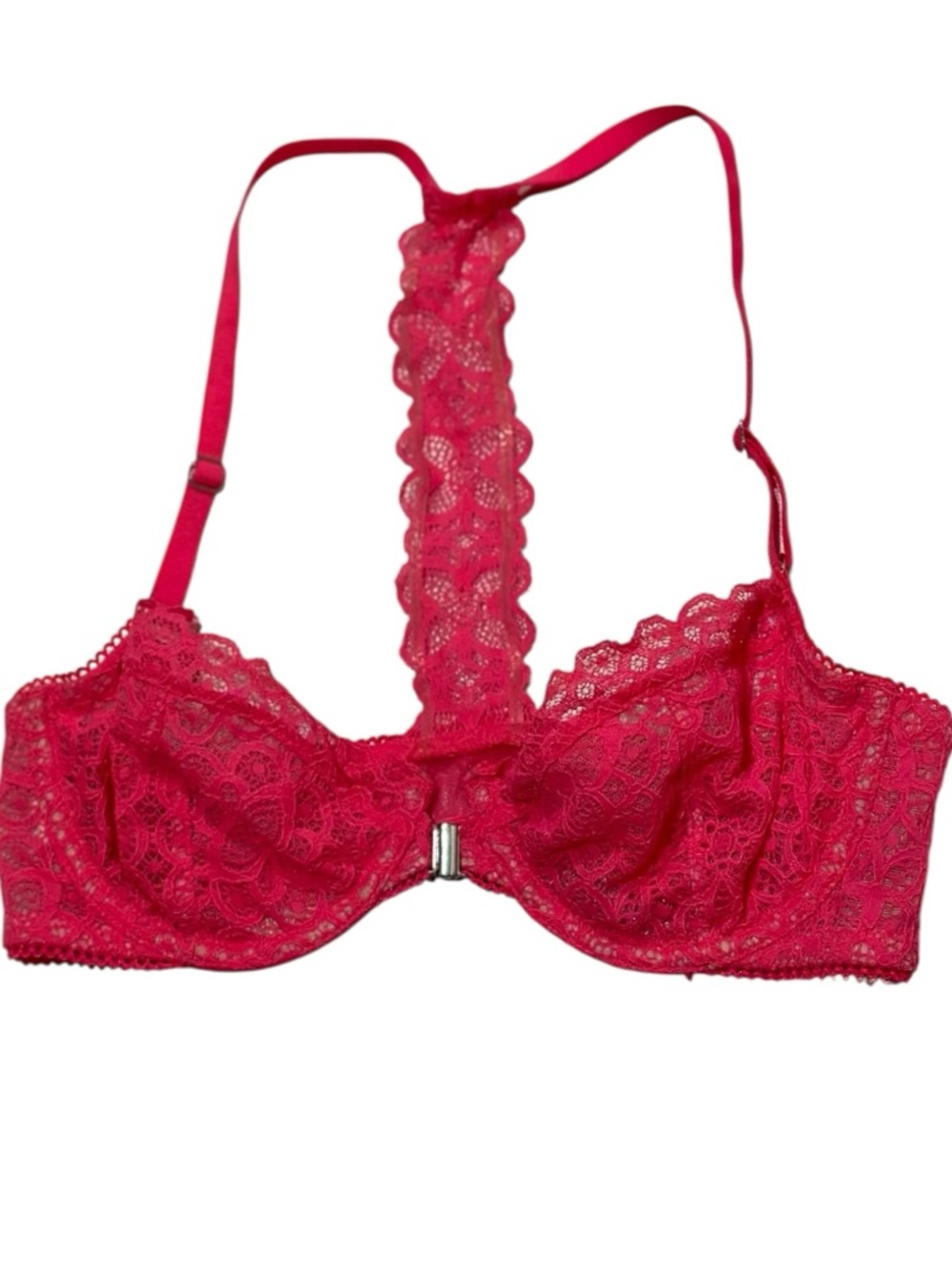 Victoria's Secret Lace Racerback Underwire Bra - Fuchsia